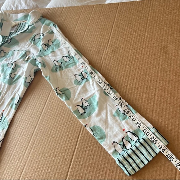 NWT Munki Munki flanel Penguins in Love super soft Flannel Pajama Set size S - Picture 11 of 16